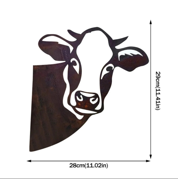 🆕Metal Peeping Cow Wall Art. - Picture 5 of 5